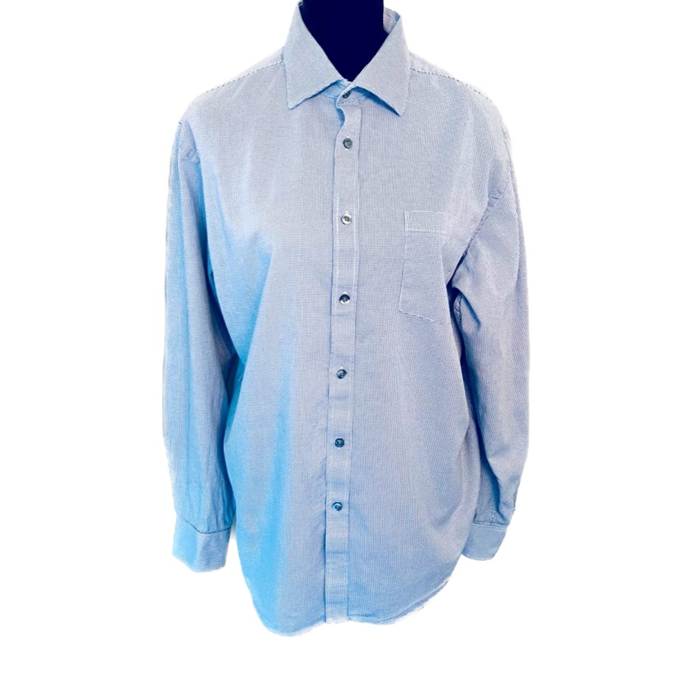Michael MICHAEL KORS Blue Check XL Button Down Dress Shirt EUC